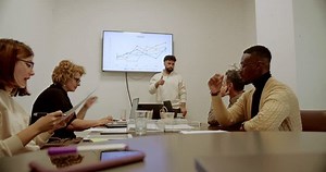 Multigenerational Business Team Reviews Growth Statistics Stock Footage Video (100% Royalty-free) 3514211803 | Shutterstock