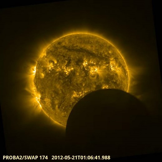 Proba-2 catches solar eclipse