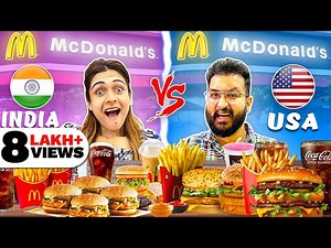 🍔 INDIA vs AMERICA McDonald's Entire Menu Challenge 🍔