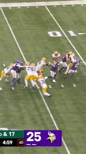 Jordan Love gets DESTROYED and FUMBLES Vikings vs packers #shorts #nfl #vikings #packers #afc #bears