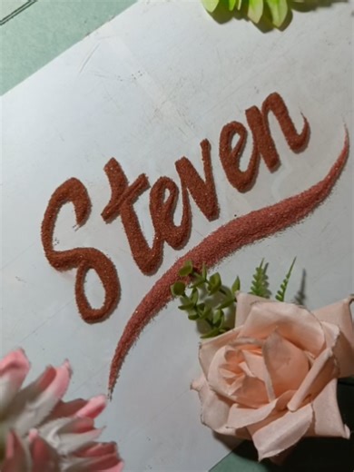 Satisfying Sand Art: Writing the Name Steven