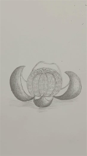 How to draw orange🍊 #art #sketch #drawing