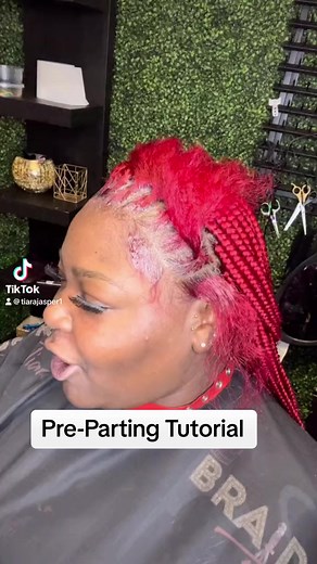 22K views · 202 reactions | **Pre-Parting Tutorial**The best way to be sure that all of your braids are the same size is to pre part. I make sure each row falls directly on top of eachother so I know for sure my braids will be lined up perfectly. You “do not” have to braid close together to achieve this look. #braidsbytiara | Braidsby tiara | Facebook