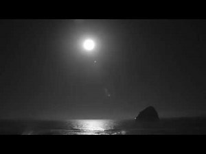 Live: Supermoon setting into the ocean at Pacific City.