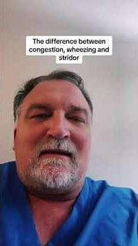 The difference between congestion, wheezing and stridor.