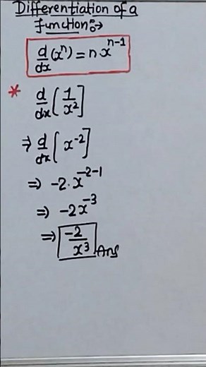 Differentiation of power function