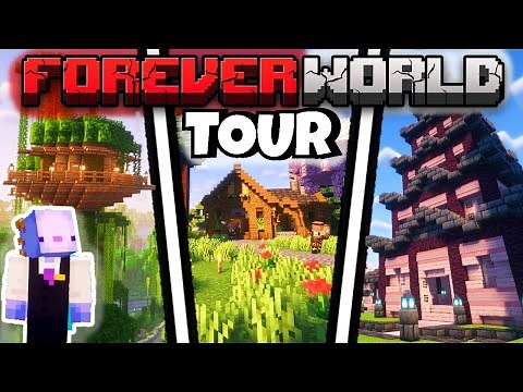 Full TOUR Of My Minecraft FOREVER WORLD