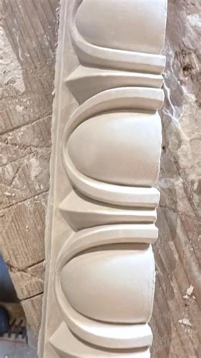 Revealing an elliptical curve cornice, and an example of it installed with additional ornamentation!