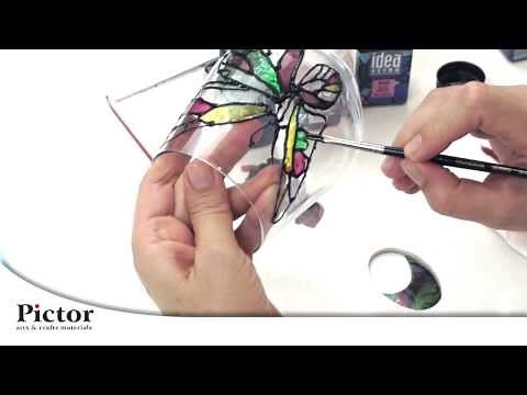 Tehnica picturii pe sticla ~ imitatie de vitraliu (Tutorial)