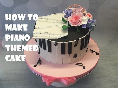 Piano Themed Cake tutorial