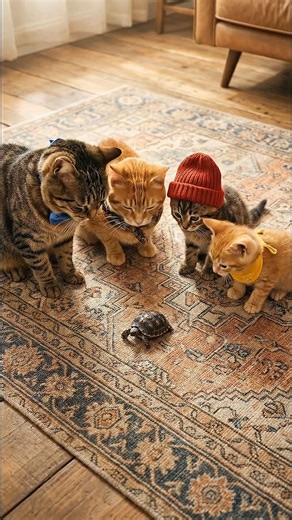 우아한 루이 | 우아WoW on Instagram: "고양이 집에 ‘거북이 배달원’이 생긴 이유 🐢📺 (충격 반전) Why a tortoise became the “remote delivery” guy 😂🐢📺 #우아한루이 #루이네가족 #고양이 #반전 #웃긴고양이 cat cats funnycats reels catfamily tortoise petstory"