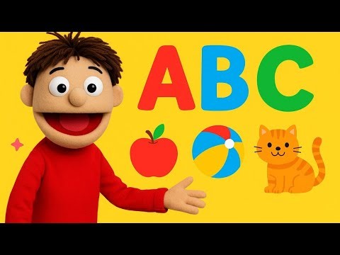 “Learn ABC with Talking Puppet & Objects 🧸🍎 | Fun Kids Alphabet Song”