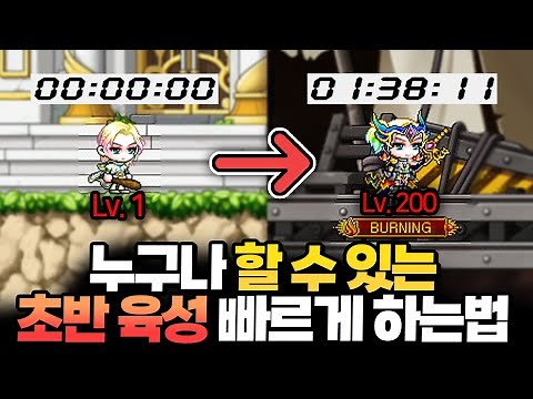 하이퍼버닝 유입분들을 위한 1~200 육성 빠르고 쉽게 하는 법 [메이플스토리]
