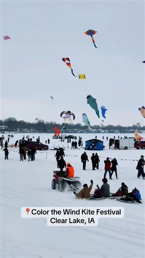 Color the Wind Kite Festival returns to Clear Lake on Saturday, February 21 🪁 Full details: https://clearlakeiowa.com/events/color-the-wind/ #clearlakeiowa | Clear Lake, Iowa