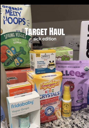 @target haul (sick edition) 🤧😷 I’ll make sure to update y’all with what works and what doesn’t. But if anyone has some extra tips and suggestions for speeding up the recovery process for RSV, please help a mama out!! #rsv #sickday #momlife #targethaul #groceryhaul @9 Elements @Little Spoon @earthsbestofficial @Emergen-C @eezcompany @Boogie Brand @Zarbee’s @Pipette @Liquid I.V. @Motrin @Frida Baby and Frida Mom @Beekeeper's Naturals @Dreo US @Seventh Generation @Bounty Paper Towels