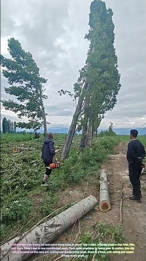 Three-Tree Timber Cut and Haul 🌳 #TreeCutting #TimberHaul #LumberLife