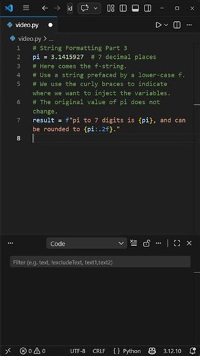Python String Formatting, Part 3