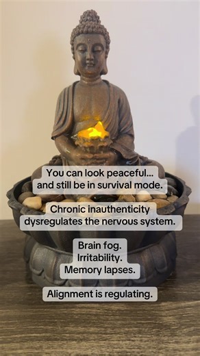 Chronic inauthenticity is one of the most overlooked drivers of nervous system dysregulation. When we consistently override our truth — staying quiet, people-pleasing, remaining in misaligned environments — the body interprets that as unsafe. Not acute danger, but subtle, ongoing survival mode. Over time, that can show up as brain fog, memory lapses, irritability, and fatigue that rest doesn’t fix. Regulation isn’t only about calming techniques. It’s also about congruence between your internal e