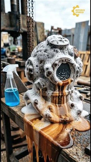 Extreme Rusty Diving Helmet Restoration | Satisfying Deep Clean #asmr #rust #usa #satisfying #viral