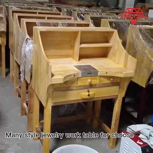 2025 High Quality Solid Wood Jewelry Workbench Adjustable Jewelry Desk for Plating for Worktable for Jewelry Making