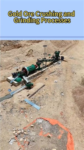 Commissioning site of a small-scale rock gold crushing and grinding production line.