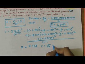 Testing Effect of Stimulus on Blood Pressure, Problem 2| 21MAT41-JOINT Probability& Sampling theory