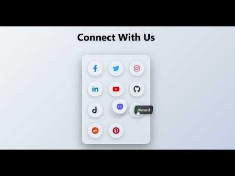 Social Media Buttons with Pure CSS | Glassmorphism Hover Effect