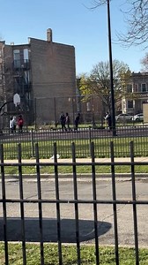 Some officers out here playing ball with the local boys, enjoying the nice weather. 🙏 | Chicago Critter Media