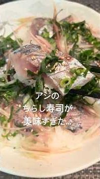 アジのちらし寿司が美味すぎ…#アジ #真アジ #ちらし寿司 #アジちらし寿司 #寿司 #魚料理 #おうちごはん #料理動画 #旬の魚
