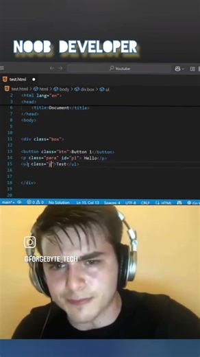 Noob vs Pro | Programming Memes #website #programming #htmlcss #appdevelopment #vscode