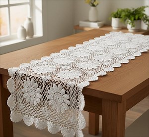 Lacy Floral Motif Table Runner Crochet Pattern | Elegant Crochet Decor - Etsy Canada