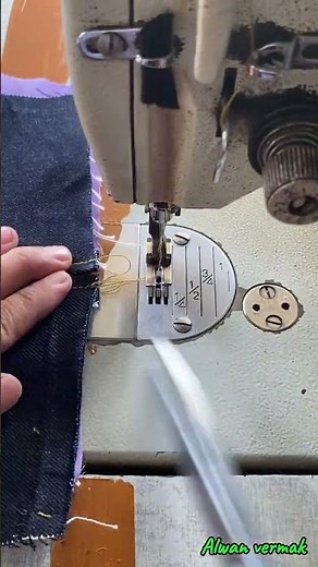 Sewing trick dan type make twin thread stitches #sewing #tailor #kreasi #motivation #sewingtutorial