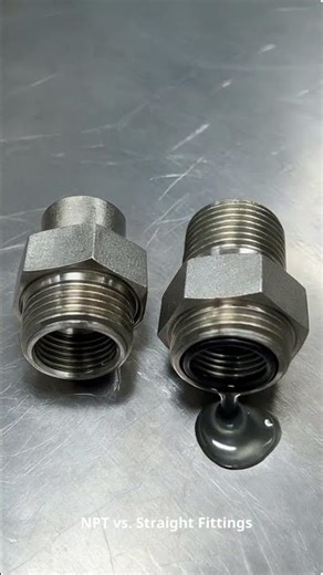 NPT vs Straight Thread Fittings #b2b #business #pipelining