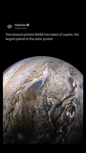 The clearest images of Jupiter ever captured. NASA’s latest visuals show the gas giant like never before — swirling storms, vibrant colors, and raw cosmic power. Pure art. | Galaxies Video