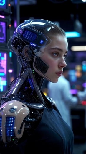 Awakening the Future: A Cyborg Girl Reclaims Her Light#futuristic #robot #aishorts #ai