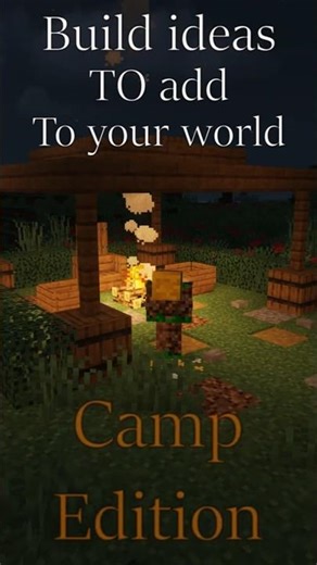 Easy camp design to add to your world part 3 #minecraft
