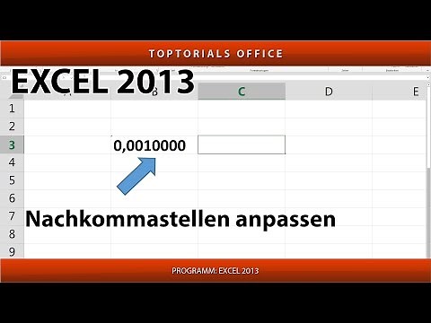 NACHKOMMMASTELLEN ANPASSEN / Ziffern nach dem Komma (Excel)