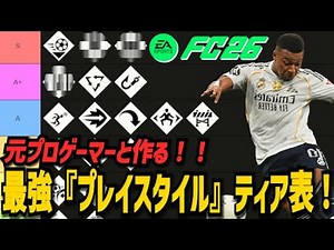 [FC26] Created by a former pro!! The strongest "play style" tier chart [Beginners must-see]