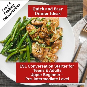 Food & Cooking : ESL Speaking Activity | Teens & Adults | Upp. Beg - Pre-Interme