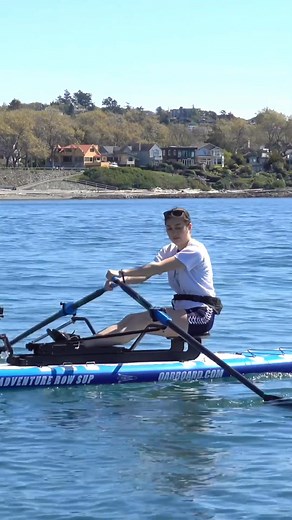 We love seeing rowers try the Oar Board® for the first time! Here's Maki out on the water with the 13’4” Adventure Row SUP - smooth, stable, and built for adventure! 🌊🚣‍♂️ 👉 www.oarboard.com/product/adventure-row-sup-13-4-combo-package/ | Oar Board SUP Fit On Top Rower