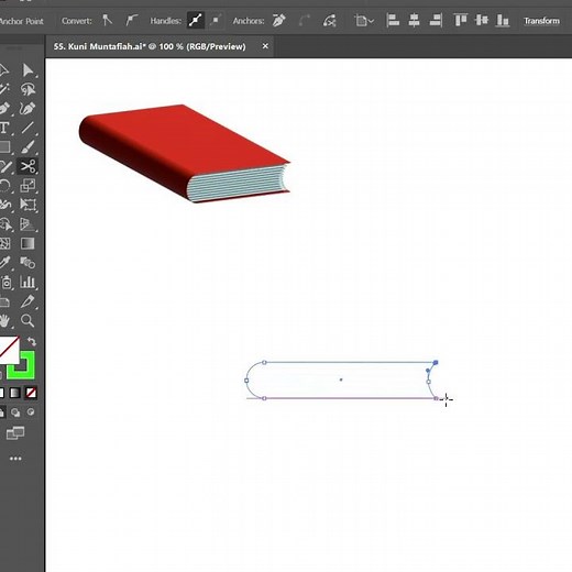 Create a book icon in adobe illustrator #illustration #tutorial #adobeillustrator