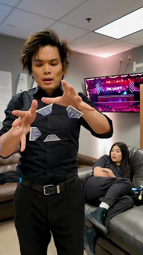 Rehearsing a new trick before showtime