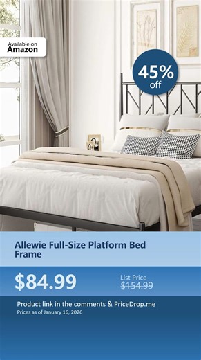 Allewie Full-Size Platform Bed Frame