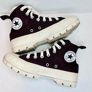 Converse Women’s High-Top Platform Sneakers Brown and White Shoes Size 6