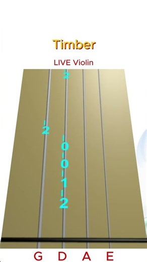 TIMBER 🎶 Pitbull | Animated Violin TAB | Lesson 1 (Chorus)