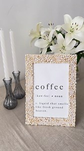 Diy pearl frame ✨ Save for later and follow for more diy ideas 💫 | Peri Azizov