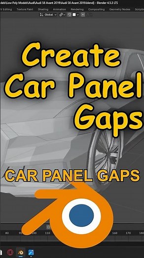How To Create Car Panel Gaps In Blender #blender #3dmodeling #lowpoly #carmodeling #howto #roblox