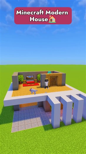 Minecraft Easy Modern House #minecraft #shorts