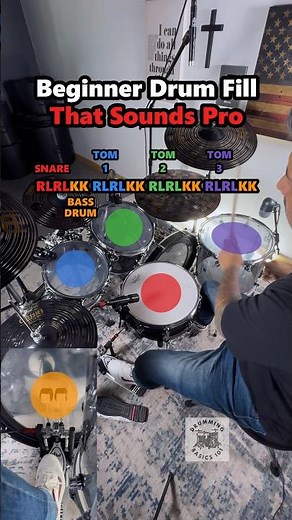 Beginner Drummers Learn This Pro Sounding Drum Fill 🥁