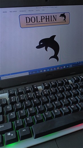 Dolphin 🐬 Logo | Ms Word | DSH. #shortcutkeys #usa.